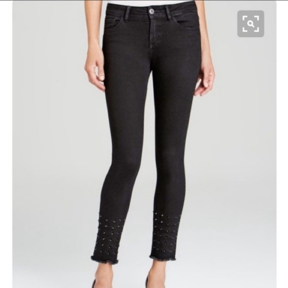 Dl1961 florence instasculpt spike black skinny jeans